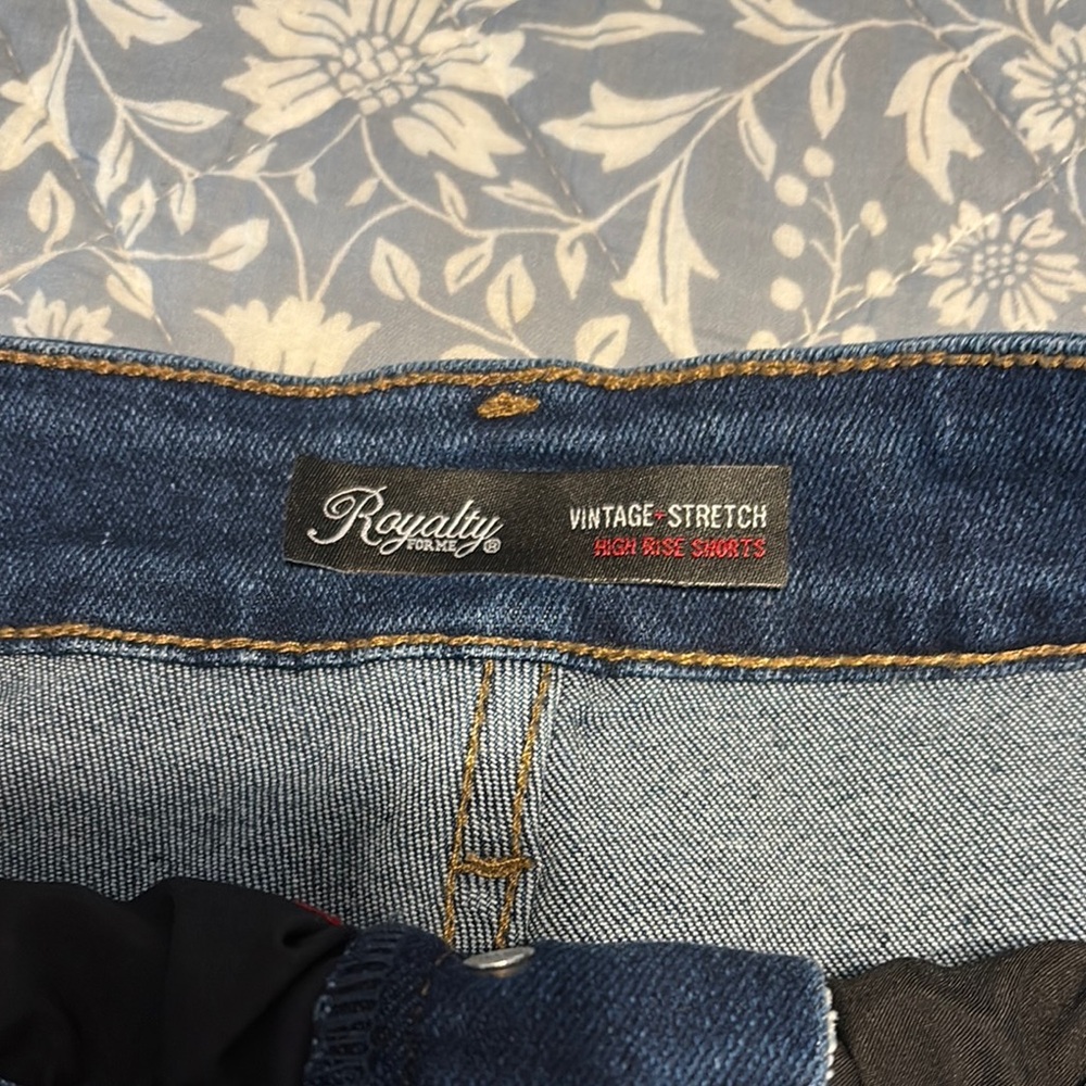 Denim Button-Fly Women's Shorts - Picture 2 of 3